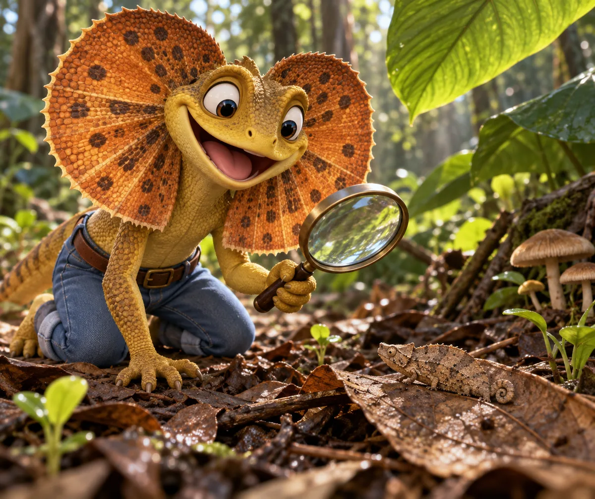Frizzy and friends exploring on an outdoor adventure